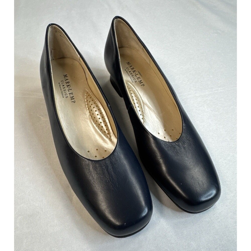 Mark Lemp Classic Pump #102156 - Women's 6.5 N Narrow - Comfort Work Heels NAVY